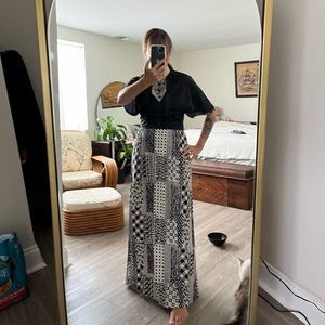 Vintage patchwork cotton dress